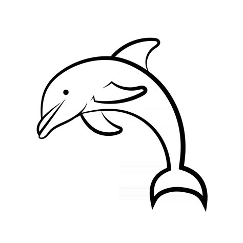 Dolphin Outline Vector Art, Icons, and Graphics for Free Download