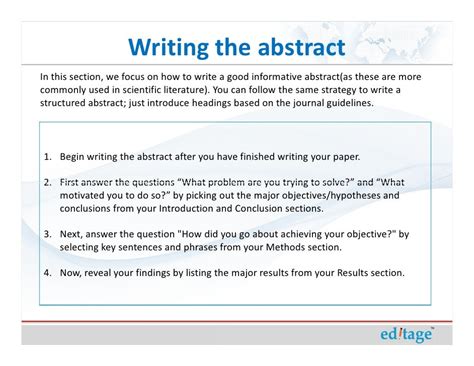 Examples Of Science Paper Abstract : How To Write An Abstract For A Scientific Report ...