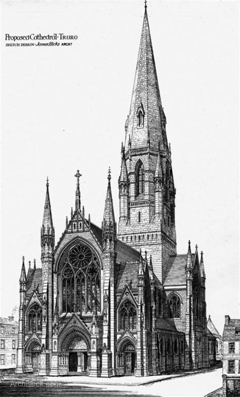 1878 - Proposed Cathedral at Truro, Cornwall - Architecture of Cornwall ...