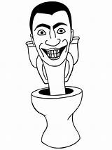 Skibidi Toilet Coloring Page Printable sketch template