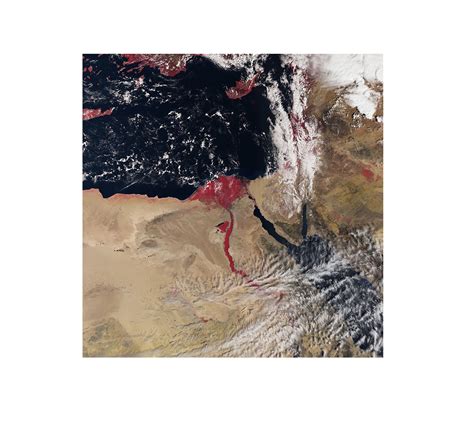 Blood-red Nile River seen from space - CBS News