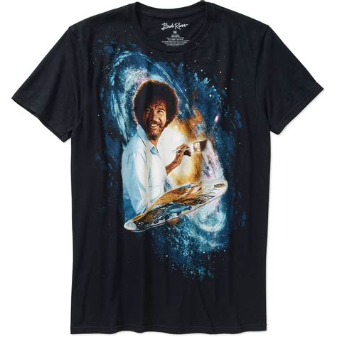 Bob Ross - Men's Bob Ross Galaxy Painting Short Sleeve Graphic Tee ...