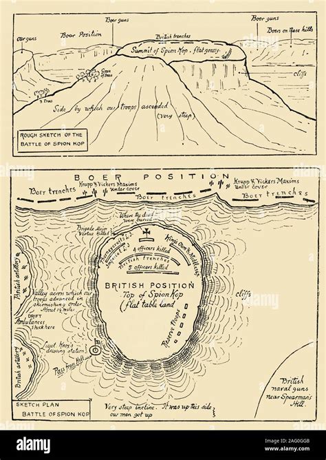 Battle of spion kop map hi-res stock photography and images - Alamy