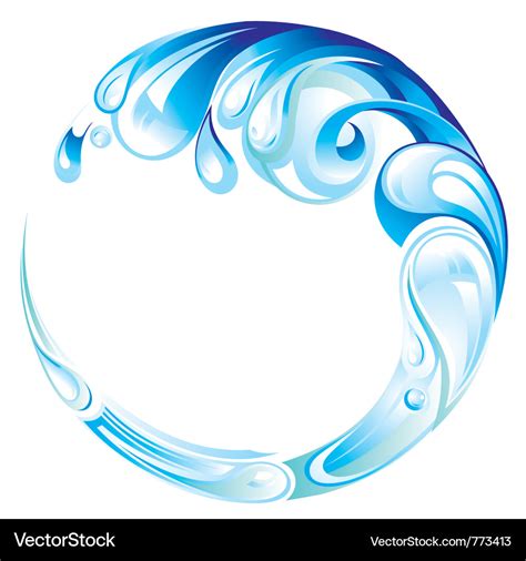 Blue water background Royalty Free Vector Image