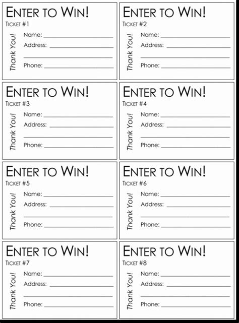 Raffle Tickets Template – Letter Example Template