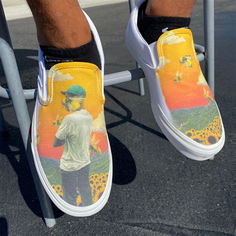 Tyler, the Creator Flower Boy Album - Custom Slip On Vans – BlvdCustom