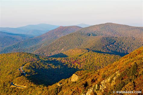 Framed Photo Print of SKYLINE DRIVE FROM STONY MAN MOUNTAIN SHENANDOAH ...