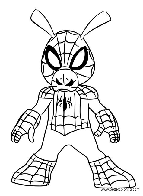 Miles Morales Coloring Pages Spider Ham - Free Printable Coloring Pages