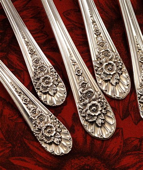 Rogers JUBILEE Silverware Set Vintage 1953 Silver Plate Flatware from firesidetreasures on Ruby Lane