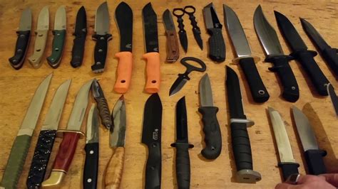 Knife collection Dec. 2016 fixed blades - YouTube