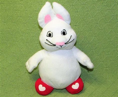 MAX & RUBY PLUSH BUNNY 9" WHITE RABBIT STUFFED ANIMAL w/RED SHOES KIDS ...