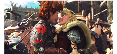 How To Train Your Dragon Astrid And Hiccup Kiss