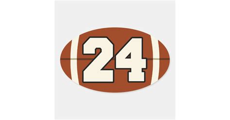 The Number 24 Football Sticker | Zazzle