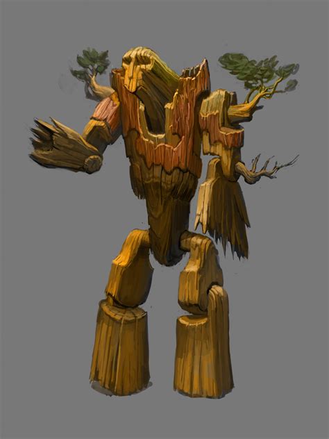 ArtStation - wooden golem