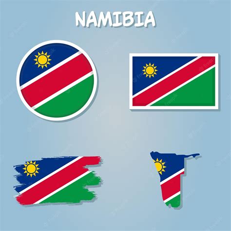 Premium Vector | Namibia national flag map design illustration of ...