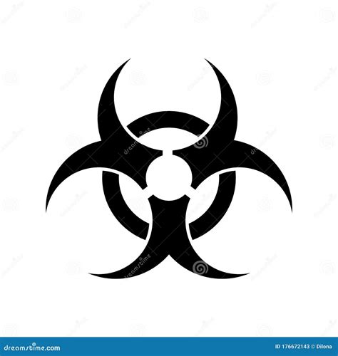 Warning Sign of Virus Pandemic. Biohazard Icon. Biohazard Black Symbol ...