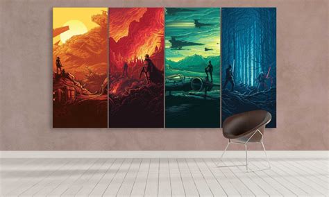 Extra Large Star Wars Canvas Art / 4 Panel Wall by CanvasFactoryCo