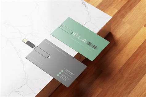 USB Flash Drive Business Card Mockup – PMVCH