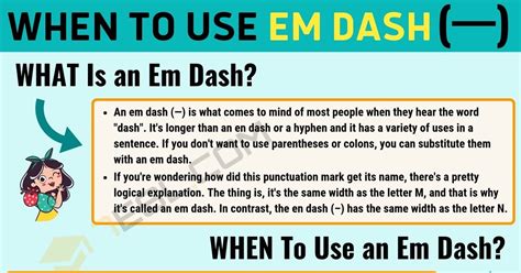 Em Dash (—) When To Use An Em Dash (Long Dash) - 7 E S L