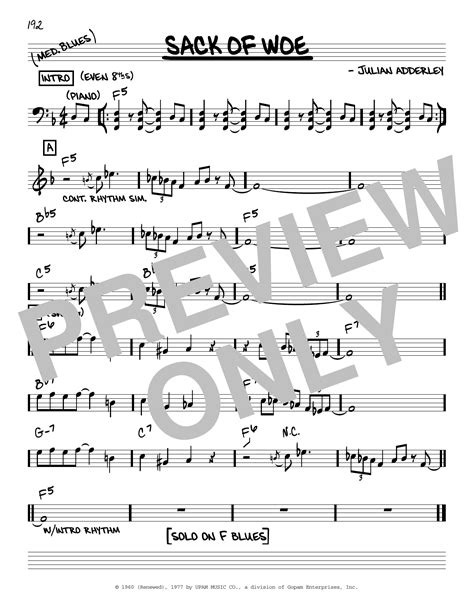 Sack Of Woe | Sheet Music Direct