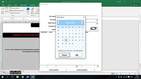 Excel VBA Timesheet application - YouTube