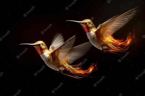 Premium AI Image | hummingbirds fluttering