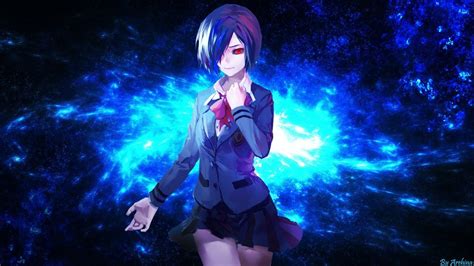 Touka Kirishima in Blue - Tokyo Ghoul HD Wallpaper by Arehina