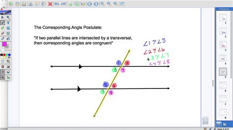 Corresponding Angle Postulate and Alternate Interior Angle Theorem - YouTube