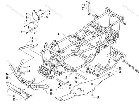 Arctic Cat ATV 2006 OEM Parts Diagram for Frame And Related Parts | Partzilla.com