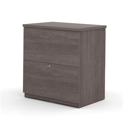 Bestar Solay 118W 60W L-Shaped Desk with Lateral File Cabinet and ...