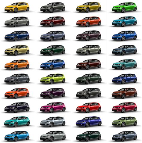 Chart-Showing-40-Custom-Colors-for-the-2019-VW-Golf-R_o - Capistrano Volkswagen