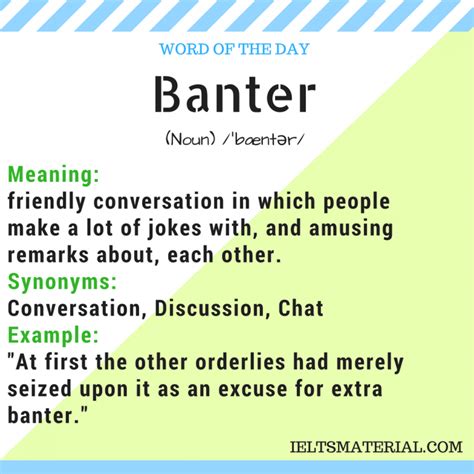 Banter - Word Of The Day For IELTS Speaking And Writing