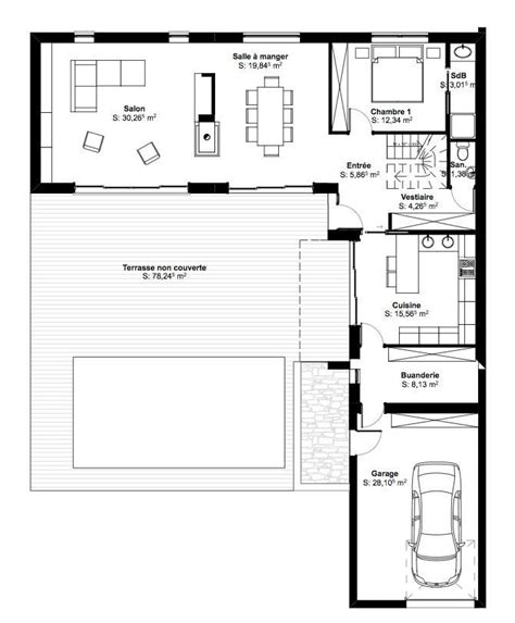 Épinglé par Zitoune sur Maison | Plan de maison moderne 4 chambres ...