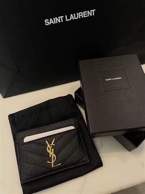 YSL CARD CASE, Luxury, Bags & Wallets on Carousell