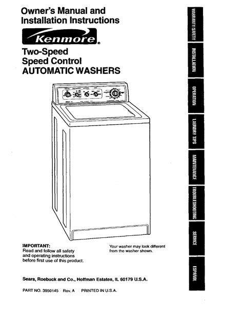 Kenmore 90 Series Washer Parts List