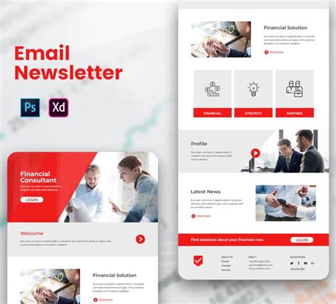 Creative Agency Email Newsletter Template PSD | Email newsletter design ...