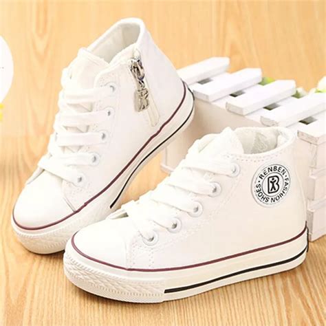 Kids shoes for girl children canvas shoes boys sneakers 2017 Spring autumn girls shoes White ...