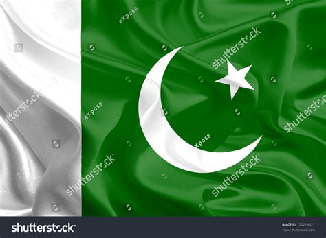 Waving Fabric Flag Pakistan Stock Illustration 120218527 | Shutterstock