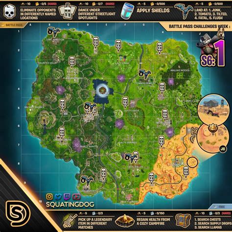 Season 6 - Week 1 Challenges ⋆ Wheel Of Fortnite