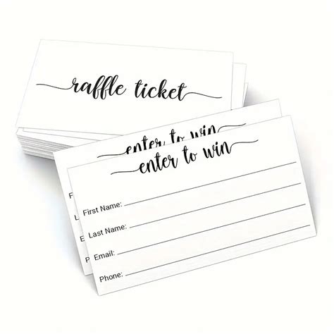 Raffle Ticket Form Blank Registration Form Raffle Ticket - Temu Australia