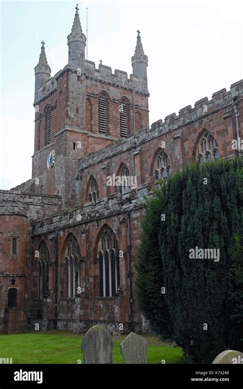 The twelfth century Crediton parish church in Devon, UK, built on the ...