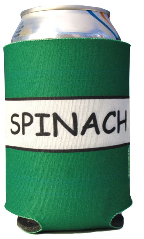 Funny Beer Can Cooler Spinach Can Cozy Spinach Funny Beer Can Cooler ...