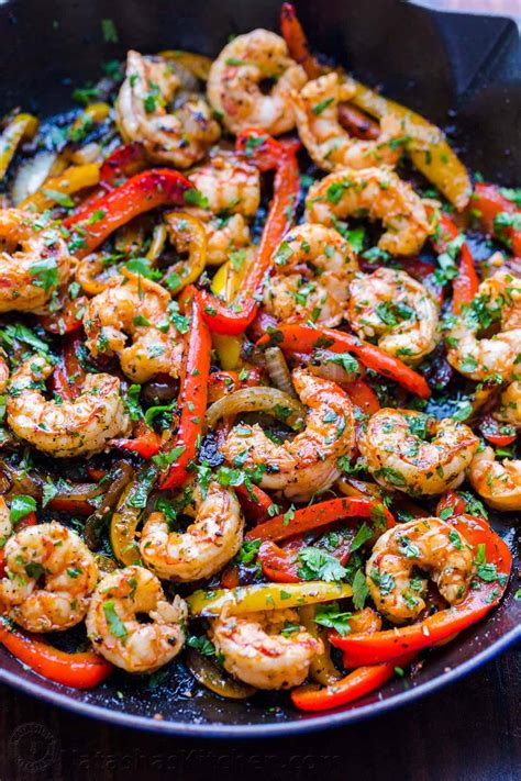 Shrimp Fajitas Recipe (VIDEO) - NatashasKitchen.com