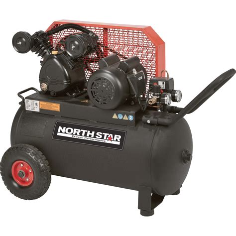 NorthStar Single-Stage Portable Electric Air Compressor — 2 HP, 20-Gallon, 5.0 CFM, Horizontal ...