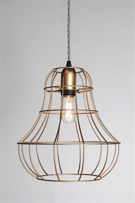 Single gold wire cage pendant | Ceiling lights, Cage pendant, Pendant light