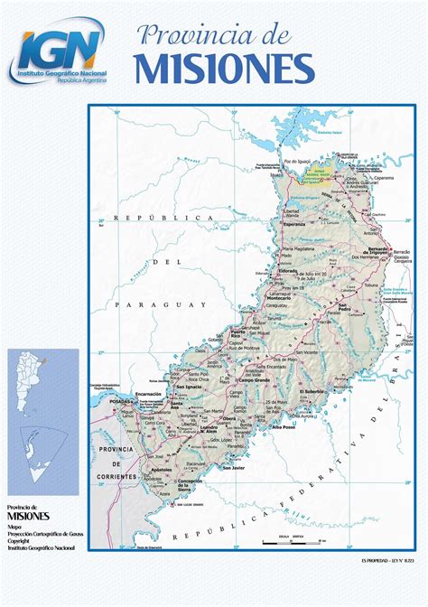 Mapa da província de Misiones - Argentina | MapasBlog