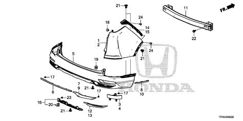 2022 Honda CR-V Molding, r. Rr. Bumper side. Rear, body - 71514-TLA-A11 | Honda Parts Center ...