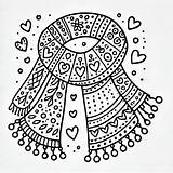 Scarf Coloring Pages To Print  Free Printable Coloring sketch template