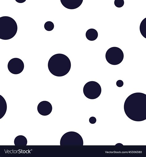 Black and white seamless polka dot pattern Vector Image