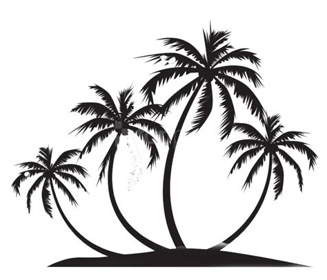 Silhouette Coconut Tree PNG Image - PNG All | PNG All